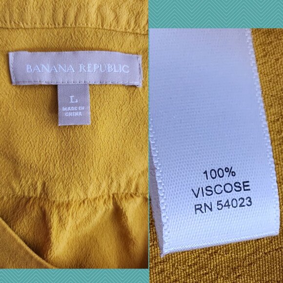 Banana Republic Yellow Metal Button Popover Tunic - Picture 4 of 4